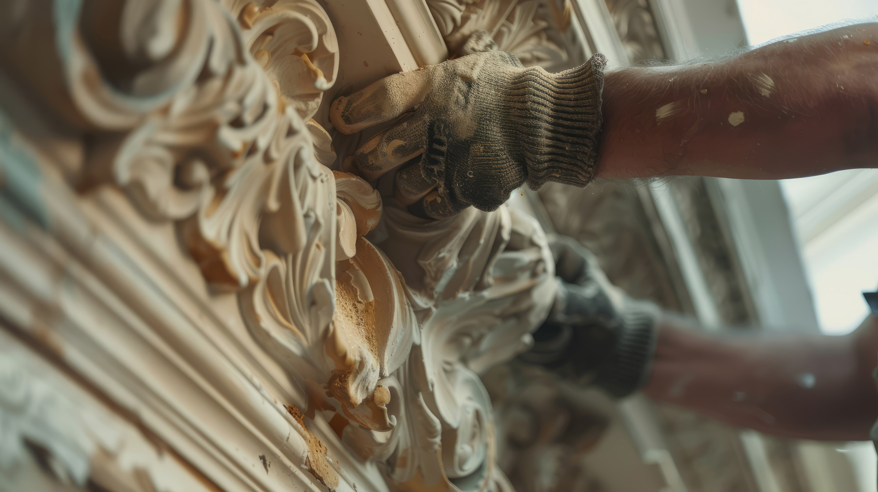 Man Using Measuring Tape in Factory Setting Man Using Measuring Tape in Factory Setting